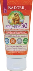 Badger SPF 30 Kids Tangerine + Vanilla Sunscreen, my little green shop, downtown vancouver,online baby store, canada, sunscreen, safe, kids, babies, non-toxic, natural,sun screen, sun protection, West End, Yaletown, non-nano, tangerine, badger, bc, Badger