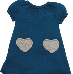 Oeuf Heart Dress, my little green shop, oeuf, dress, alpaca, clothing, kids, wool, winter, designer, eco-friendly, fair trade, teal, grey, girls, girls dresses, oeuf grey heart dress, teal heart dress, online, online store, Vancouver, downtown Vancouver