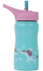 Eco Vessel Frost Triple Insulated Bottles, my little green shop, vancouver, eco-friendly, online bc, canada, safe, non-toxic, 100% recyclable, water bottle,  downtown vancouver, Eco Vessel, 13 oz, 400 ml, stainless steel, kids water bottle, cute,insulated