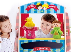 Hape Puppet Playhouse, toy store, kid store, gift,  toddler, imaginative, fun, eco-friendly, sustaniable, vancouver, bc, downtown vancouver, online, kids online store, safe, educational, preschoolers, play theatre, role play, puppet theatre, Hape,
