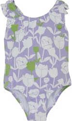 Hatley Bow One Piece Bathing Suits, my little green shop, downtown vancouver, vancouver, online kids store, canada, eco-friendly, safe, toddler swimsuits, kids swimsuits, baby store, bc, online store, Spring Blossoms, swimsuit, girls, kids, BC, beach wear