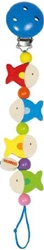 Heimess Pacifier Chain Fish, toy store, kid store, gift,  toddler, baby store, fun, eco-friendly, toy, vancouver, bc, downtown vancouver, online, kids online store, safe, clip figurines, stroller clips, hang toys, fish, coloiurful, Heimess, wooden, infant