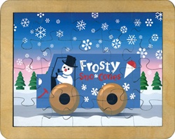 Maple Landmark Frosty Puzzle, toy store, kid store, gift, toddler, Maple Landmark, fun, eco-friendly, wooden puzzles, eco-friendly, vancouver, bc, downtown vancouver, online store, kids store, safe, educational, puzzle, preschool, Canada, frosty, cute