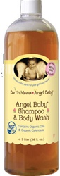 Earth Mama Angel Baby Shampoo/Wash, my little green shop, vancouver, downtown vancouver, bc, online, canada, 1 liter, safe, organic, natural, earth mama angel baby, baby store, shower gift, baby, shampoo, baby wash, soap, baby, infant, newborn, rerfill