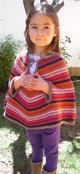 Las Gringas Alpaca Pink Rainbow Poncho, girl, alpaca wool, sustainable material, eco-friendly,  my little green shop, vancouver, bc, fall, warm, stylish, downtown vancouver, gift, unique, kids store, children's store, online, ponchos, canada, pink wool
