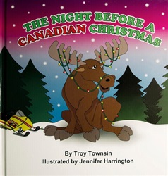 The Night Before a Canadian Christmas, hard cover book, my little green shop, vancouver, bc, canada, books, eco-friendly, downtown vancouver, online store, online, kids books, kids, Jennifer Harrington, board book, childrens books, made in Canada, Townsin