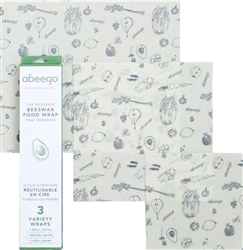 Abeego Set of 3 Small, Med and Large, my little green shop, vancouver, eco-friendly, convenient, eco-friendly, safe, online store, beeswax, wraps, bc, canada, BPA-free, kid store, downtown vancouver, reusable, food wraps, Abeego, kitchen store