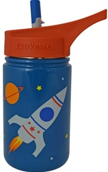 Eco Vessel Scout Bottles, black pirate, white owl, my little green shop, vancouver, eco-friendly, online, bc, canada,safe, non-toxic, 100% recyclable, water bottle,downtown vancouver, Eco Vessel, 13 oz, 400 ml, stainless steel, kids water bottle, Yaletown
