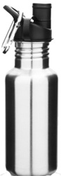 ONYX 18 oz/532 ml Stainless Steel Bottle, my little green shop, vancouver, eco-friendly, online, 18/8 grade stainless steel, , mealtime, food, bc, canada, safe, non-toxic, 100% recyclable, water bottle,  downtown vancouver, onyx, black, 18 oz, 532 ml,
