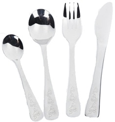 Onyx Children's Duckie Cutlery Set, my little green shop, vancouver, bc, canada, safe, eco-friendly, online store, stainless steel cutlery set, toddlers, baby, girl, boy, children's cutlery, gift, sweet, downtown Vancouver, West End, online, kids store
