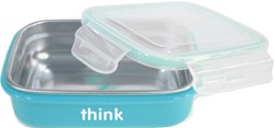 Thinkbaby Bento Box 250 ml/9 oz, my little green shop, vancouver, eco-friendly, safe, online, 18/8 grade stainless steel, pink, snack container, bc, canada, BPA-free, air tight, online, online store, downtown,vancouver