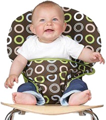 Totseat Travel Highchair, my little green shop, vancouver, eco-friendly, environmental. online store, phthlate-free, lead-free, downtown baby store, food, bc, canada, BPA-free, 100% recyclable, safe, non-toxic, oeko-tex certified