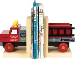 Maple Landmark Fire Truck Books Ends, eco-friendly, my little green shop, vancouver, bc, canada, online store, baby store, downtown vancouver, kids furniture, kids decor, safe, furniture, kids, non-toxic, safe, nursery, book ends, online, Maple Landmark