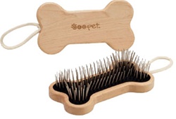 ORE sugarbooger dog brush, natural maple dog brush, my little green shop, downtown vancouver, dog care, natural dog products, vancouver, bc, canada, online store, pet store, online pet store, safe, eco-friendly, dog, stainless steel bristles, dog grooming
