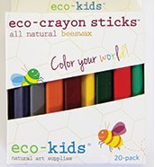 Eco-Kids Eco-Crayon Sticks 20-pack, my little green shop, vancouver, safe, downtown vancouver, eco-friendly, online store, crafts, colouring, crayons, soy crayons, natural, non-toxic, kids store, eco-kids, Beeswax, carnauba wax, soy wax,mineral pigment