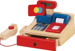 Goki Grocer's Till, Goki, my little green shop, vancouver, bc, canada, safe, gift, wooden toys, kids store, online store, non-toxic, wooden cash register, play, play register, toddlers,downtown Vancouver, online, eco-friendly, pull toys, durable, wooden,