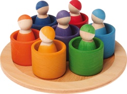 Grimm's 7 Rainbow Friends in 7 Rainbow Bowls, my little green shop, vancouver, bc, canada, safe, gift, wooden toys, kids store, online store, non-toxic, wood toys, toddlers,downtown Vancouver, online, eco-friendly, heirloom toys, Grimm's, colourful