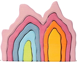 Grimm's Pastel Coral Reef, my little green shop, vancouver, bc, canada, safe, gift, toys, kids store, online store, non-toxic, wooden, rainbow stacker, West End, Yaletown, stacking toy, wooden toys, Grimm's