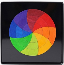 Grimm's Graphic Circles Magnet Puzzle , my little green shop, vancouver, bc, canada, safe, gift, infant, toys, kids store, online store, non-toxic, wood, toddlers,downtown Vancouver, online, eco-friendly, Grimm's, magnetic puzzle, circle puzzle, 40 pieces