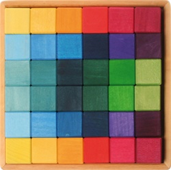 Grimm's Building Set Squares with 36 Pieces, my little green shop, vancouver, bc, canada, safe, gift, wooden toys, kids store, online store, non-toxic, wood toys, toddlers,downtown Vancouver, online, eco-friendly, heirloom toys, Grimm's, wooden blocks