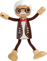 Hape Modern Family Grandfather, toy store, kid store, toys, dolls, doll, eco-friendly toy, vancouver, bc, downtown vancouver, online store, kids online, wooden dolls, safe, cute, Hape, wood dolls, bendable, Hape dolls, Modern Family Dolls, grandfather