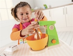 Educo Whip-it-Up Mixer, toy store, kid store, gift,  toddler, imaginative, fun, eco-friendly, sustainable, vancouver, bc, downtown vancouver, online, kids online store, safe, educational, Educo, preschoolers, play kitchen, role play, play mixer, toys, eco