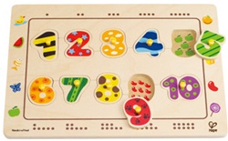 Educo Numbers Matching Puzzle, my little green shop, non-toxic paint, BC, Canada, downtown vancouver, learning, number puzzle, 18 months+, kids store, online store, baby store, downtown baby store, educational toy, eco-friendly, rubberwood, educo, toddler