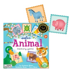 Eeboo Animal Memory Game, toy store, kid store, 3 years +, eeboo, eco-friendly, obstacle game, eco-friendly toy, vancouver, bc, downtown vancouver, online store, kids, safe, educational, kids games, kids, Canada, memory game, creative, preschool game,