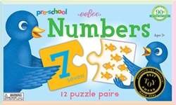 Eeboo Numbers Puzzles Pairs, toy store, kid store, gift, travel games, fun, eco-friendly, colourful,  eco-friendly toy, vancouver, bc, downtown vancouver, online store, kids online store, safe, educational toys, preschool games, fun games, number games,