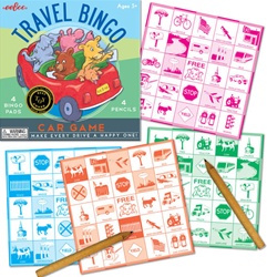 Eeboo Travel Bingo Game, toy store, kid store, fun, eco-friendly toy, vancouver, bc, downtown vancouver, online store, kids games, safe, educational toys, preschool games, BC, bingo game, Canada, Eeboo, travel games, 5 years+, travel bingo, car games