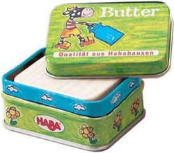 Haba Butter, my little green shop, vancouver, bc, canada, safe, play butter, colourful, kids store, online store, non-toxic, wooden toys, play butter, tin case, play food, kitchen toys, downtown Vancouver, toy store, role play, HABA, HABA butter, toys