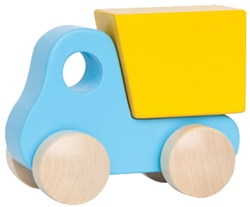 Hape Little Dump Truck, toy store, kid store, gift,  toddler, imaginative, fun, eco-friendly, wooden, vancouver, bc, downtown vancouver, online, kids online store, safe, Educo, toddlers, gift, baby toy, shower gift, canada, baby boy, girl, wood, toy truck