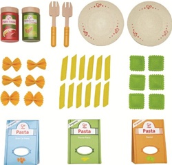 Hape Pasta Set, toy store, kid store, gift,  toddler, imaginative, fun, eco-friendly, canada, vancouver, bc, downtown vancouver, online, kids online store, safe, educational, preschoolers, play kitchen, role play, pasta set, play food, hape, role play