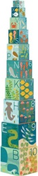 Petit Collage Nesting Blocks, Vancouver, my little green shop, BC, Canada, downtown vancouver, learning, kids store, online store,downtown, kids store, educational toy, eco-friendly, Ocean, Woodland ABC, stacking tower, nesting, ABC blocks, Yaletown